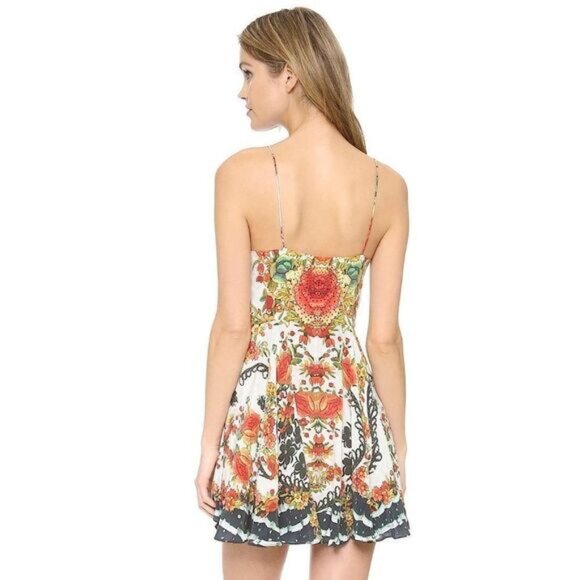 Camilla La Rosa Tie Front Short Dress Size 1 Small b101E - Picture 2 of 16